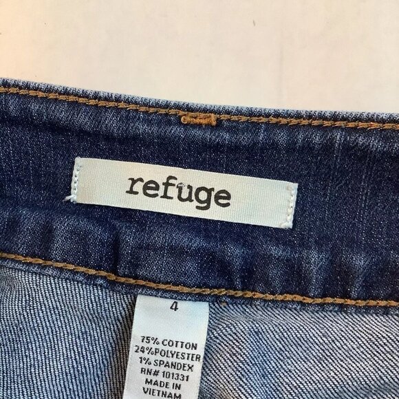 Refuge Distressed Jeans Womens Size 4 Reg Blue Denim Skinny Mid-Rise - Picture 8 of 10